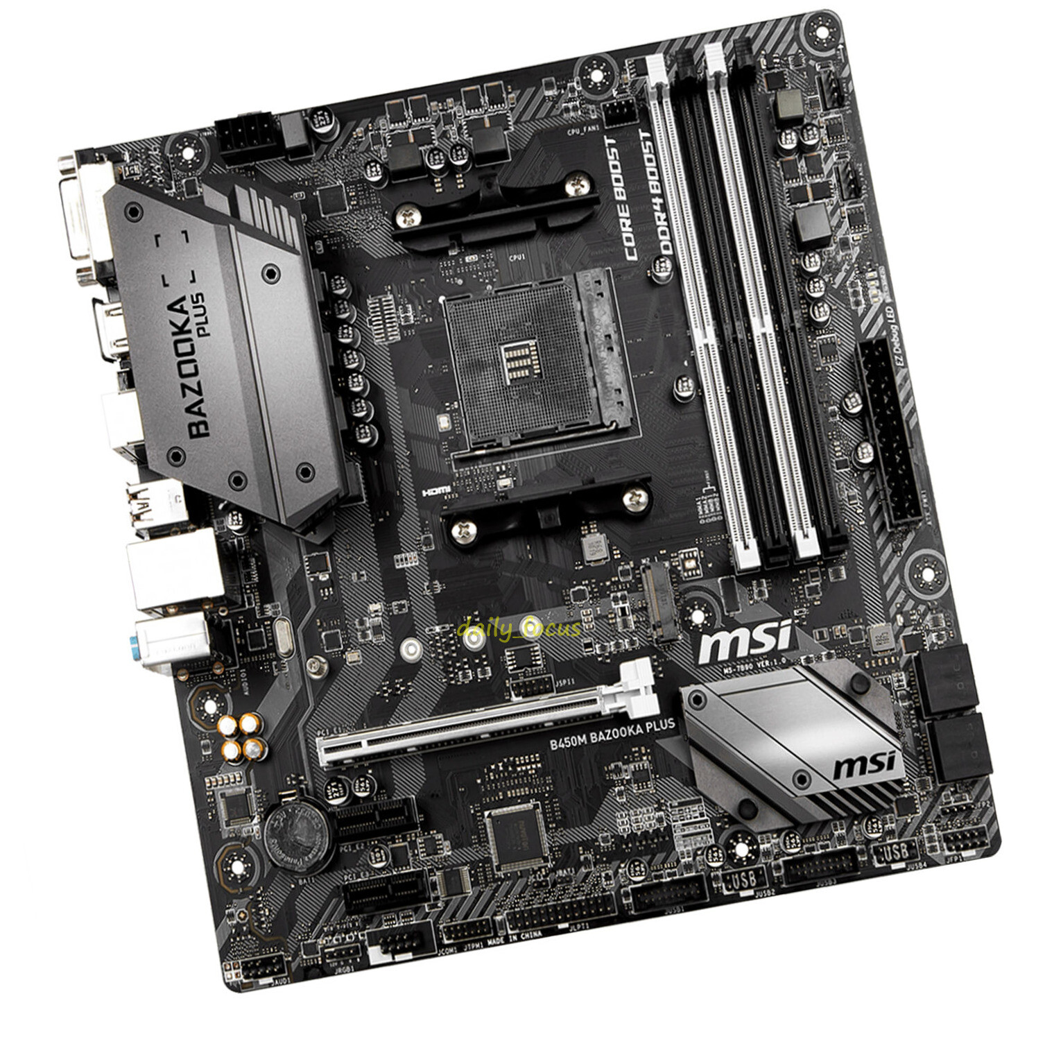 MSI B450M BAZOOKA PLUS Motherboard Socket AM4 AMD B450 DDR4 DIMM Micro ATX