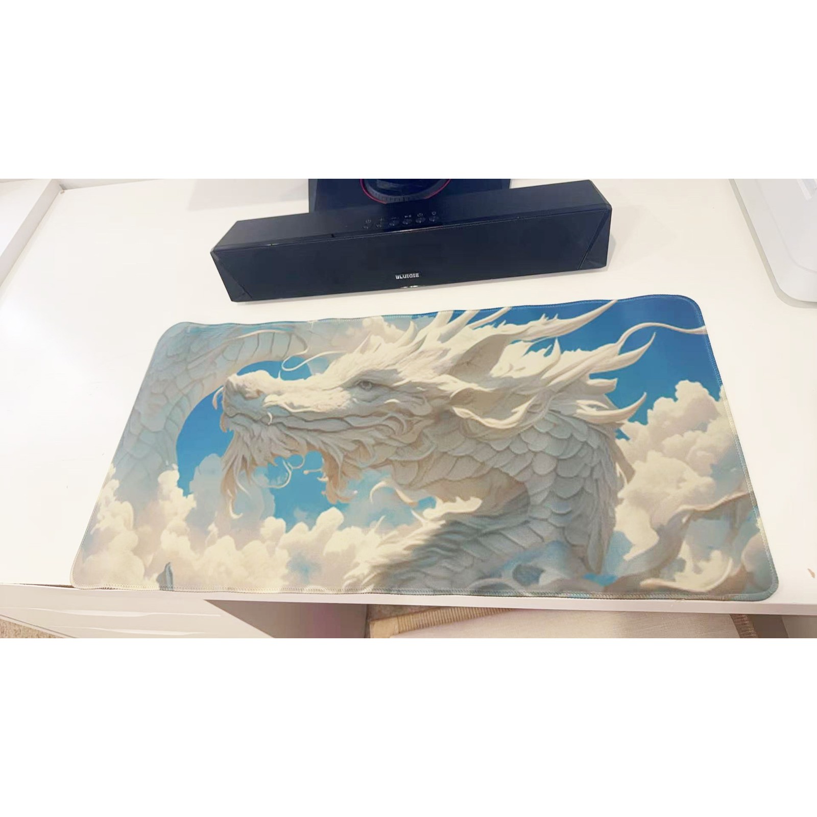 Aesthetic Style Cloud Dragon Large Mouse Pad 23.6"x11.5" Anti-Slip Desk Mat