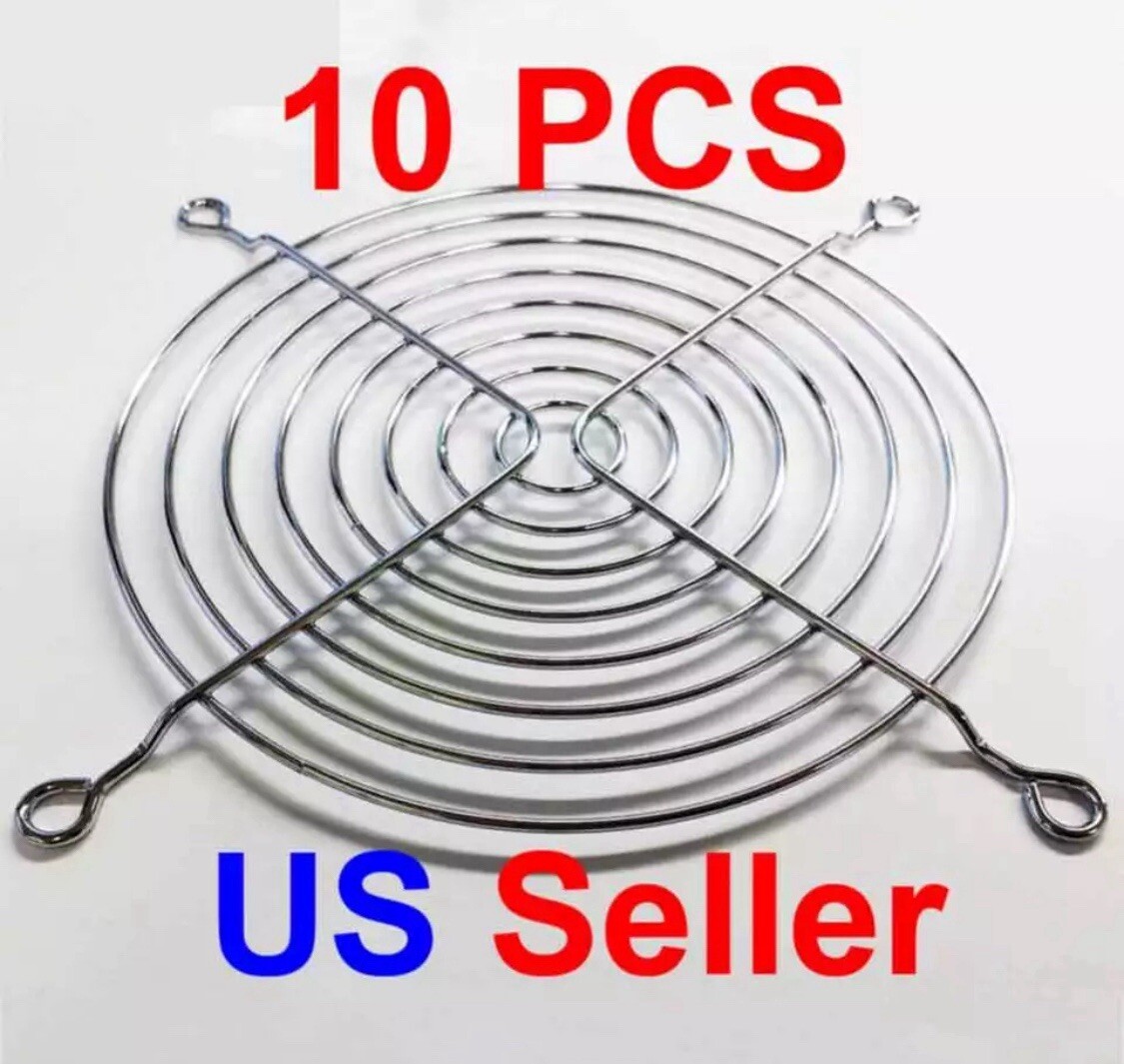 10pcs 120mm Chrome Metal Computer PC Fan Grill Mounting Finger Guard Protection