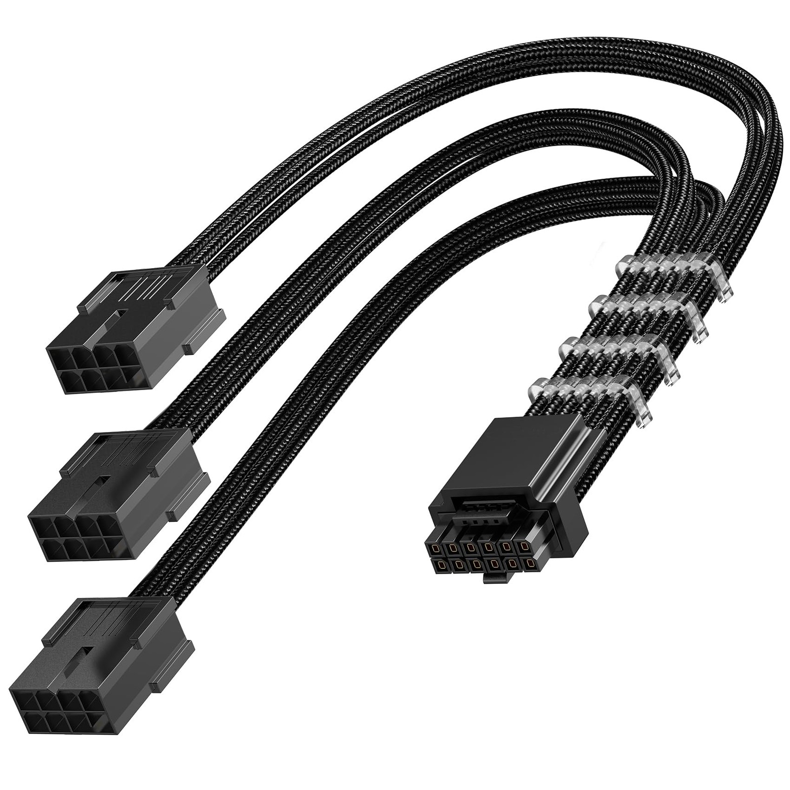 16AWG PCI-e 5.0 12VHPWR PSU Cable Extension, 600W 12+4 Pin Male to PCIE 3x8 P...