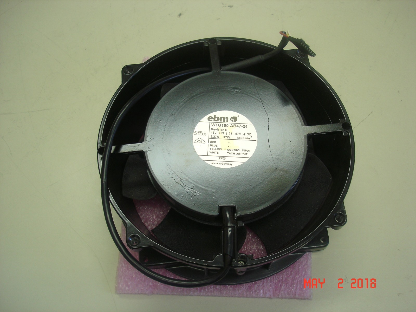 W1G180-AB47-24 EBM PAPST 200/70MM 48VDC SERVER CAB COOLING FAN