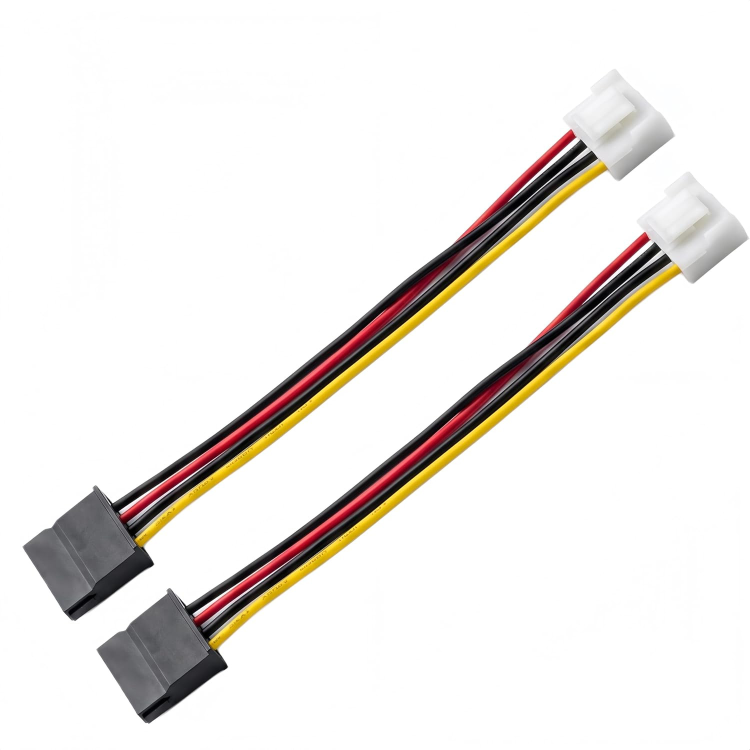 2-Pack SATA Power Cable for Hikvision Video Recorder – 4 Pin to SATA Hard Drive