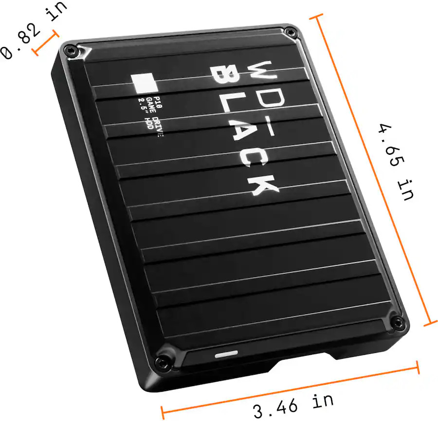 WD - P10 5TB External USB 3.2 Portable Hard Drive - Black