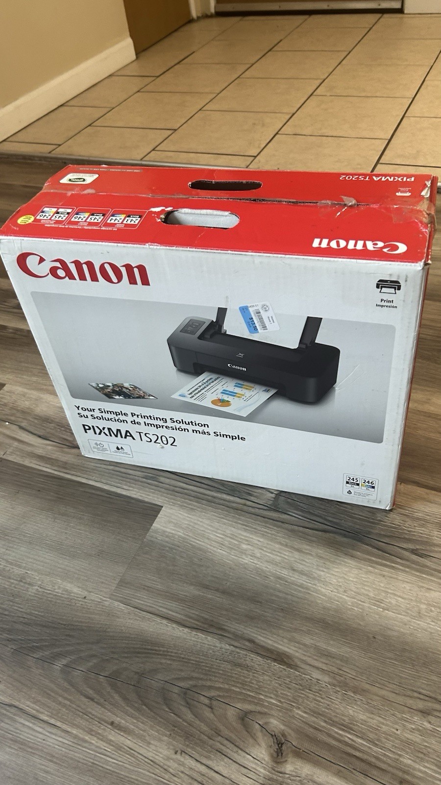 Canon PIXMA TS202 Color Inkjet Printer USB Home Office Printer Tested Working
