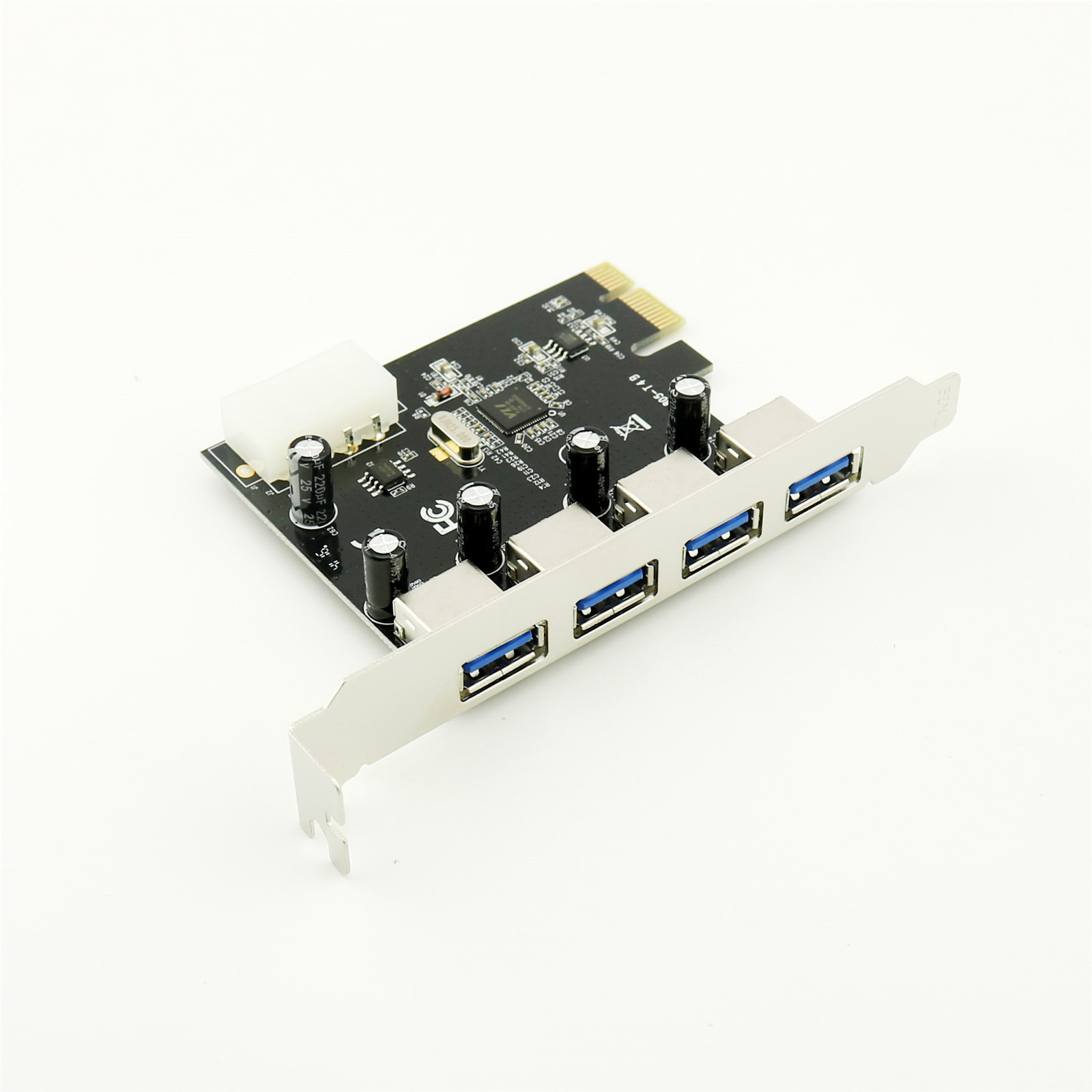 1pc PCI-E PCI Express to 4 Port High Speed USB 3.0 Hub Controller Card Adapter