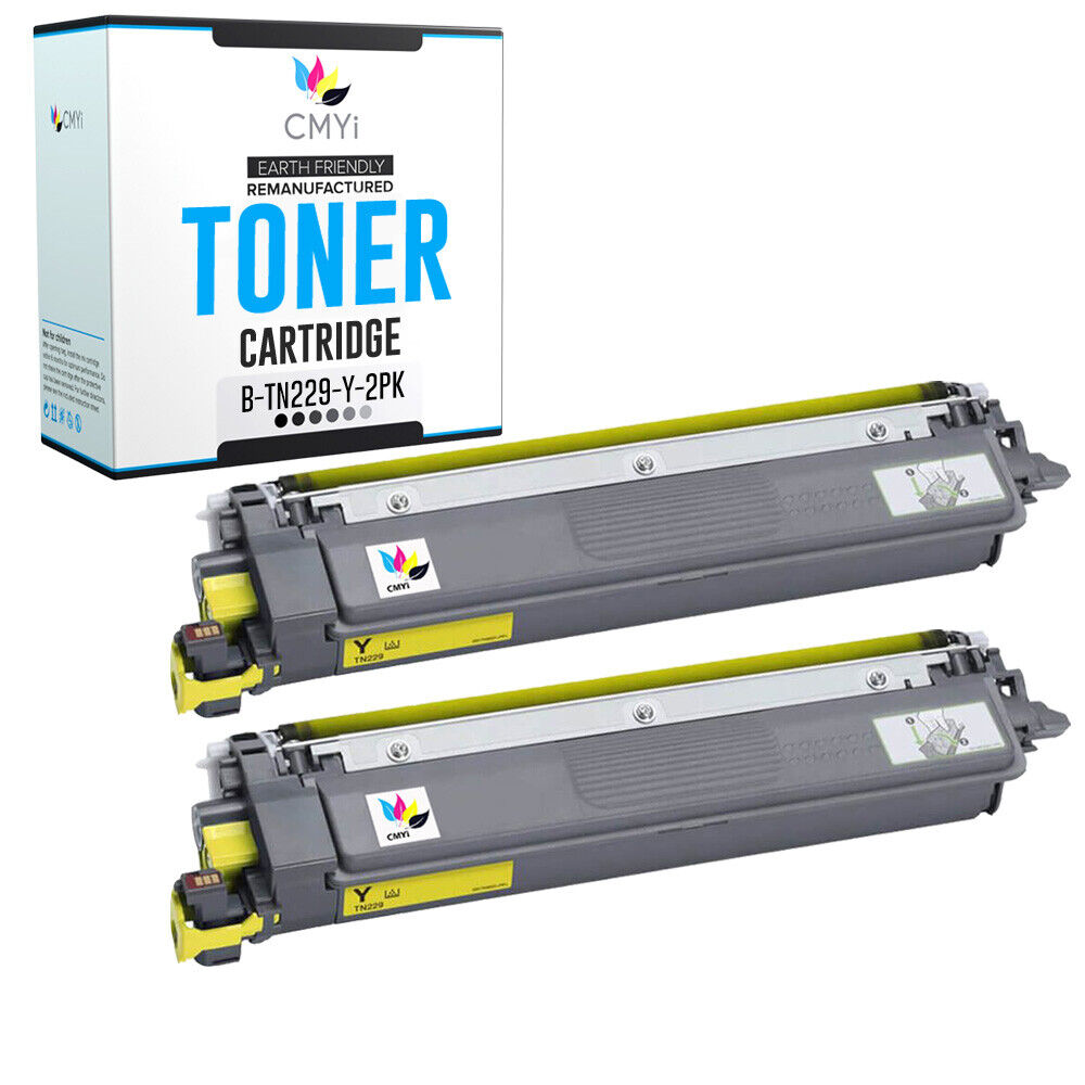 2PK Compatible TN-229 Yellow Toner Cartridge for Brother HL-L8245CDW L3300CDW