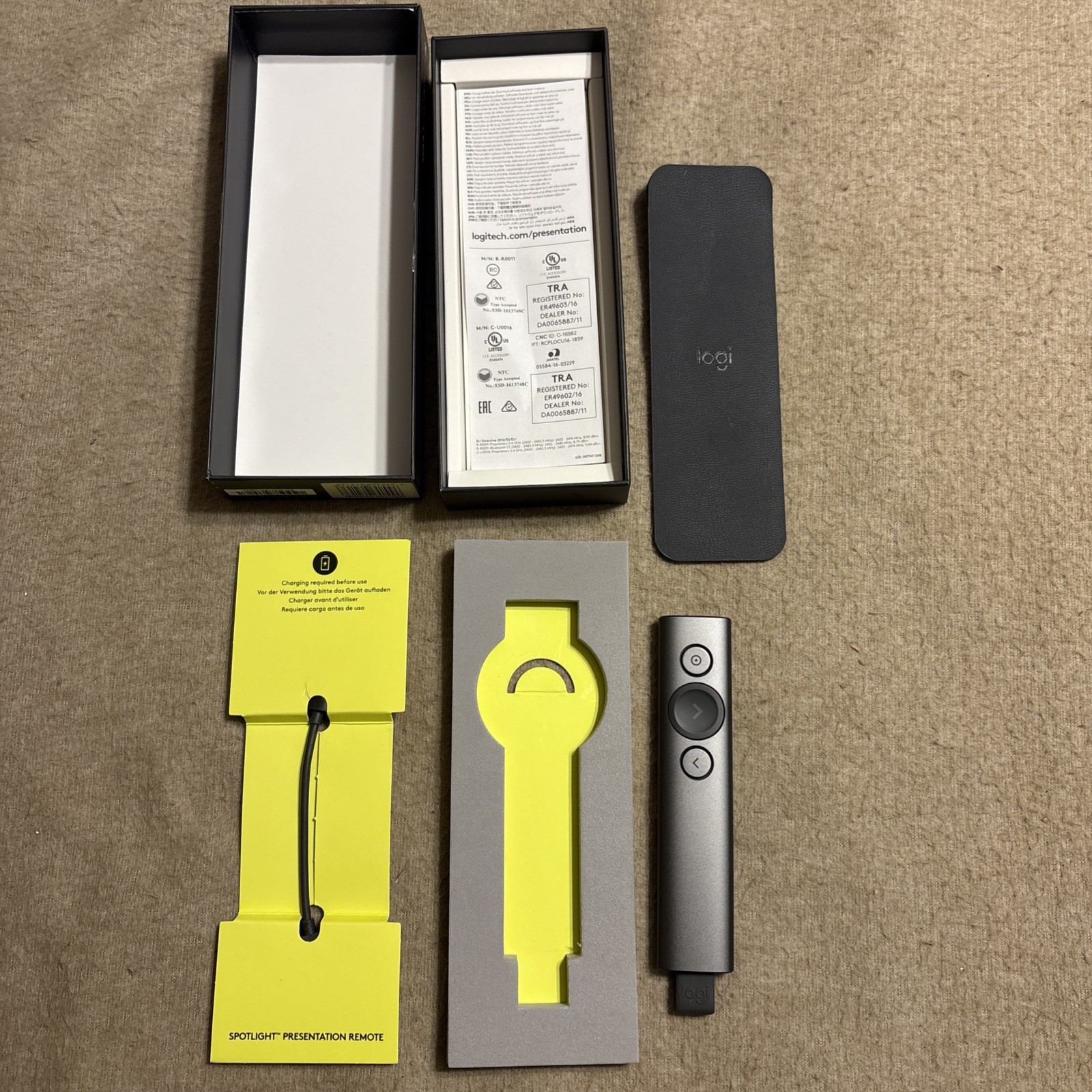 Logitech Spotlight Plus Presentation Remote Open Box Complete