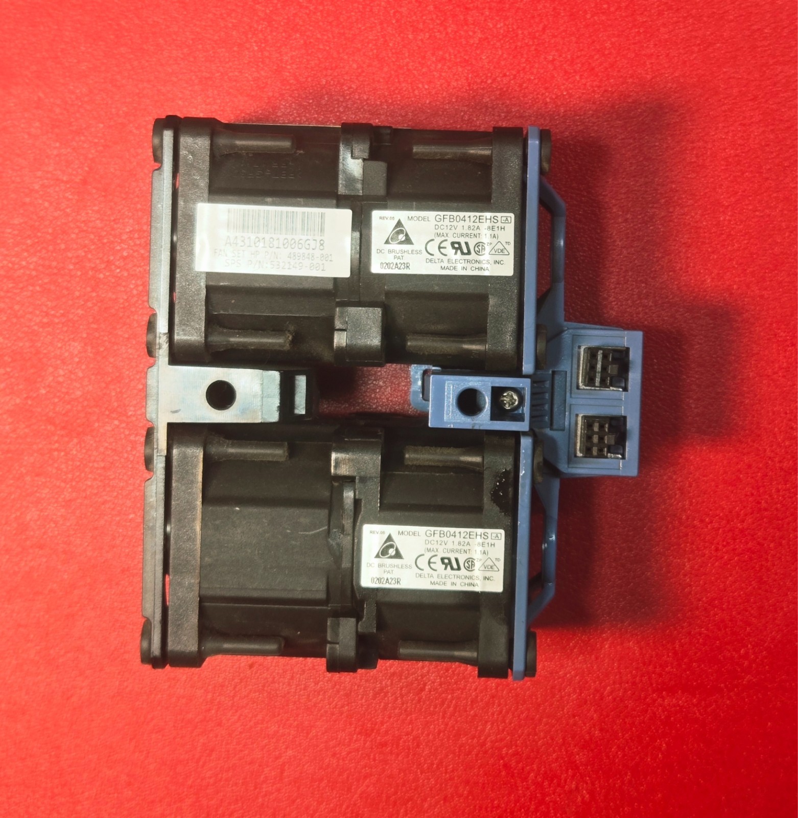 HP 532149-001 489848-001 Dual Fan Module ProLiant DL360 G6 G7 Delta GFB0412EHS