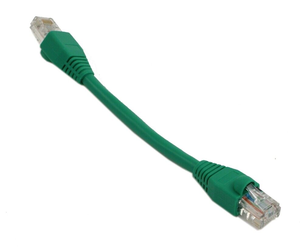 6inch Cat6 Ethernet RJ45 Patch Cable  Stranded  Snagless Booted  GREEN