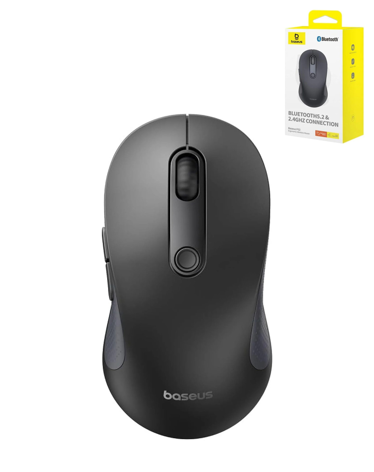 BASEUS F02 Ergonomic Wireless Mouse Bluetooth (COSMIC BLACK)