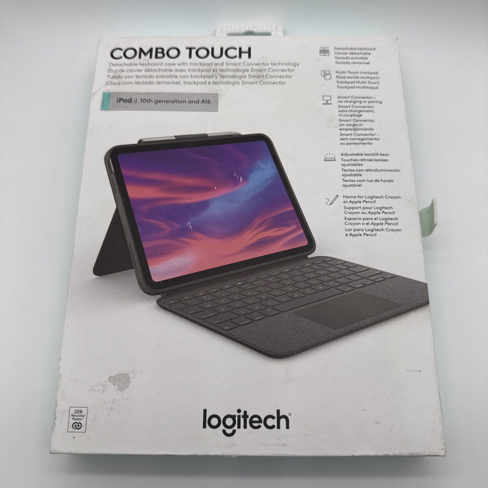 Logitech Combo Touch For iPad 10th Gen and A16 -Oxford Gray (s1)