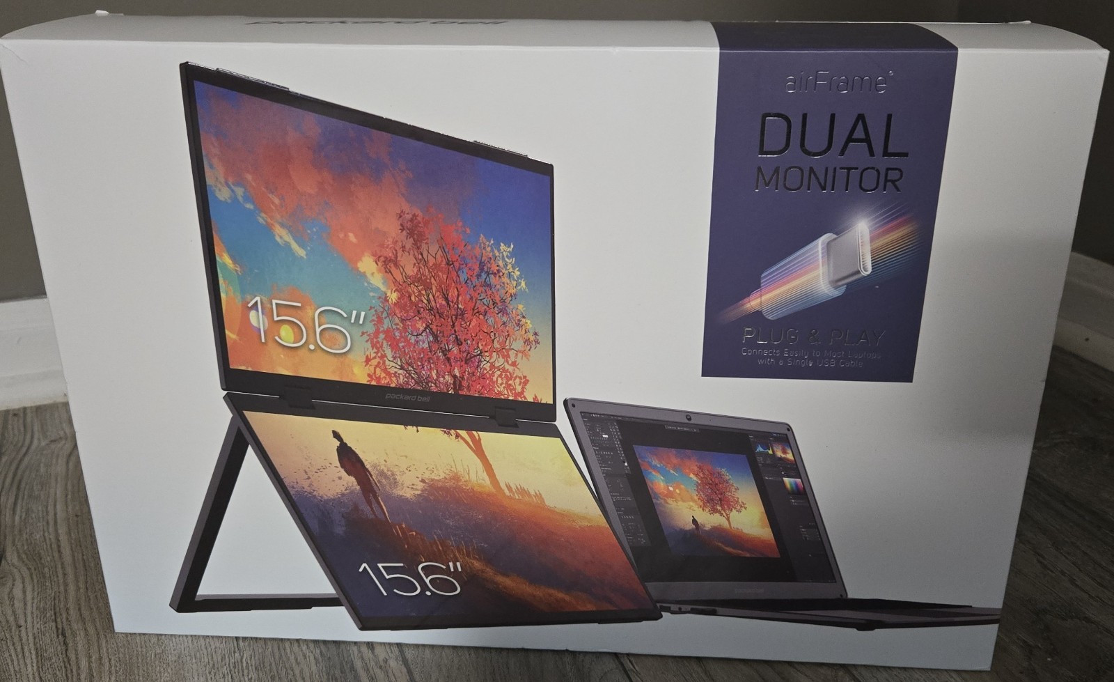 Packard Bell airFrame 15.6" Dual Screen Portable Full HD Monitor