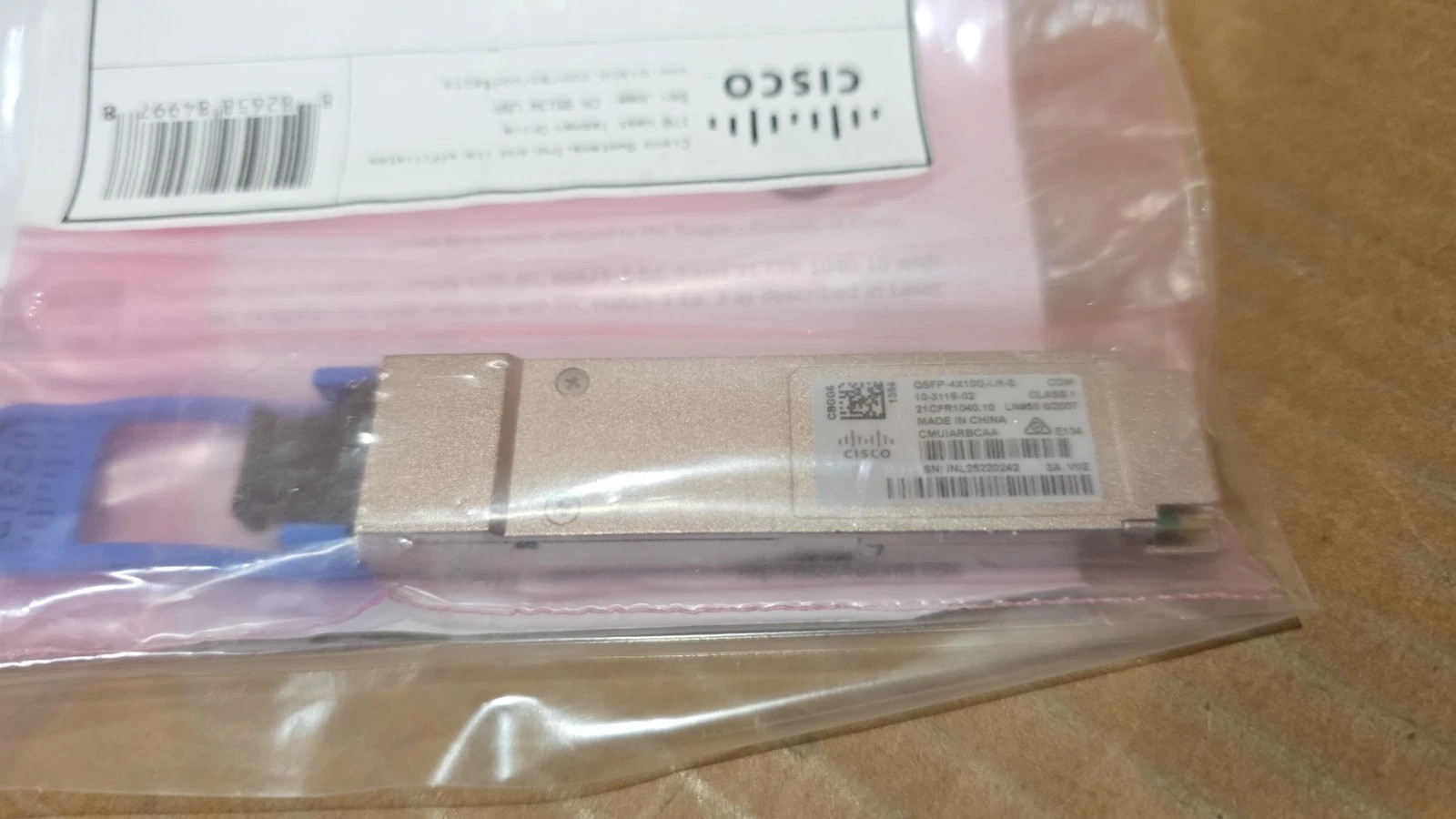 New Cisco QSFP-4X10G-LR-S QSFP 4x10G Transceiver Module,SM MPO, 10KM