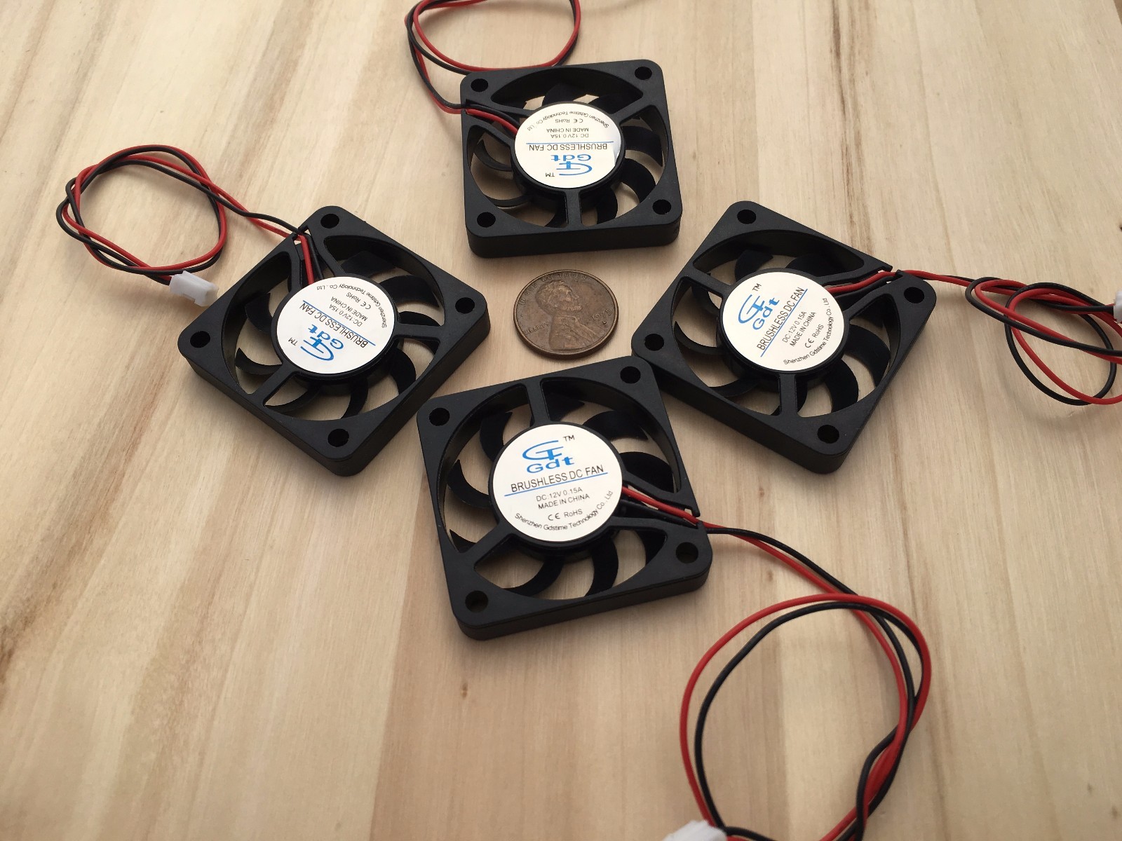 4 Pieces 12v 4007s Gdstime Computer 2pin 40x40x7mm DC Cooling Fan brushless C27
