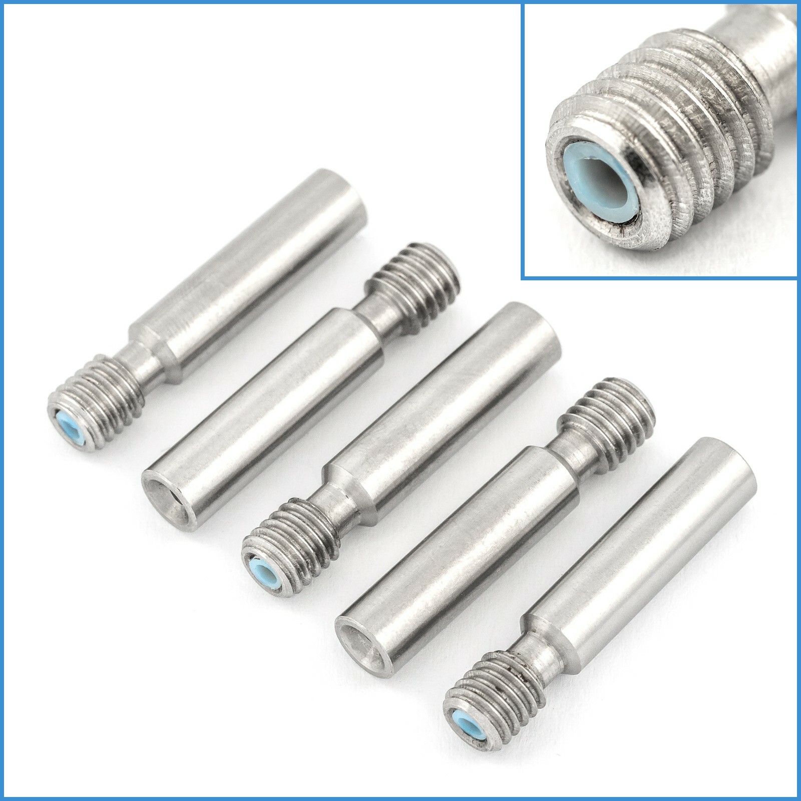5pcs 1.75mm Teflon Throat Heatbreak 3D Printer Hotend Barrel Feeder MK8 M6 Tube