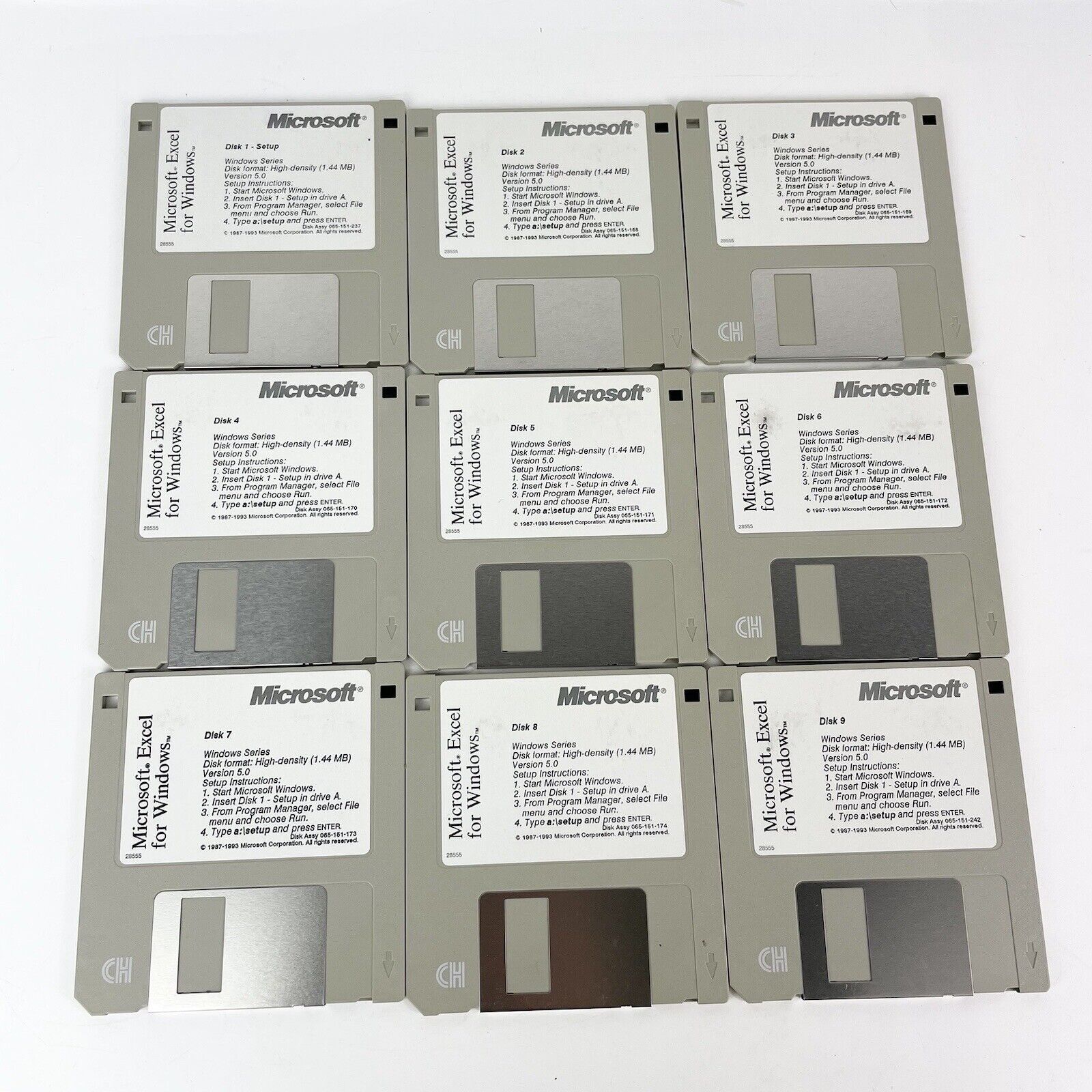 Vintage Microsoft Excel Version 5.0 For Windows PC on 3.5 HD Disks (9)