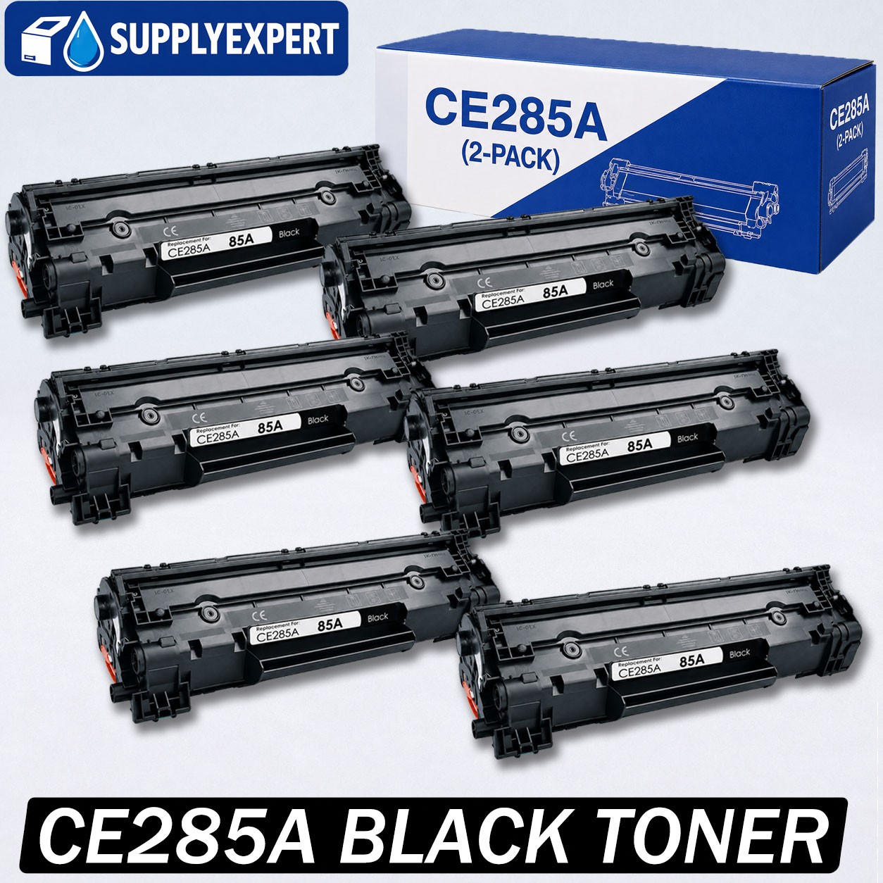 6 PK CE285A Toner Compatible With HP 85A LaserJet P1102 P1102w M1212nf M1217nfw