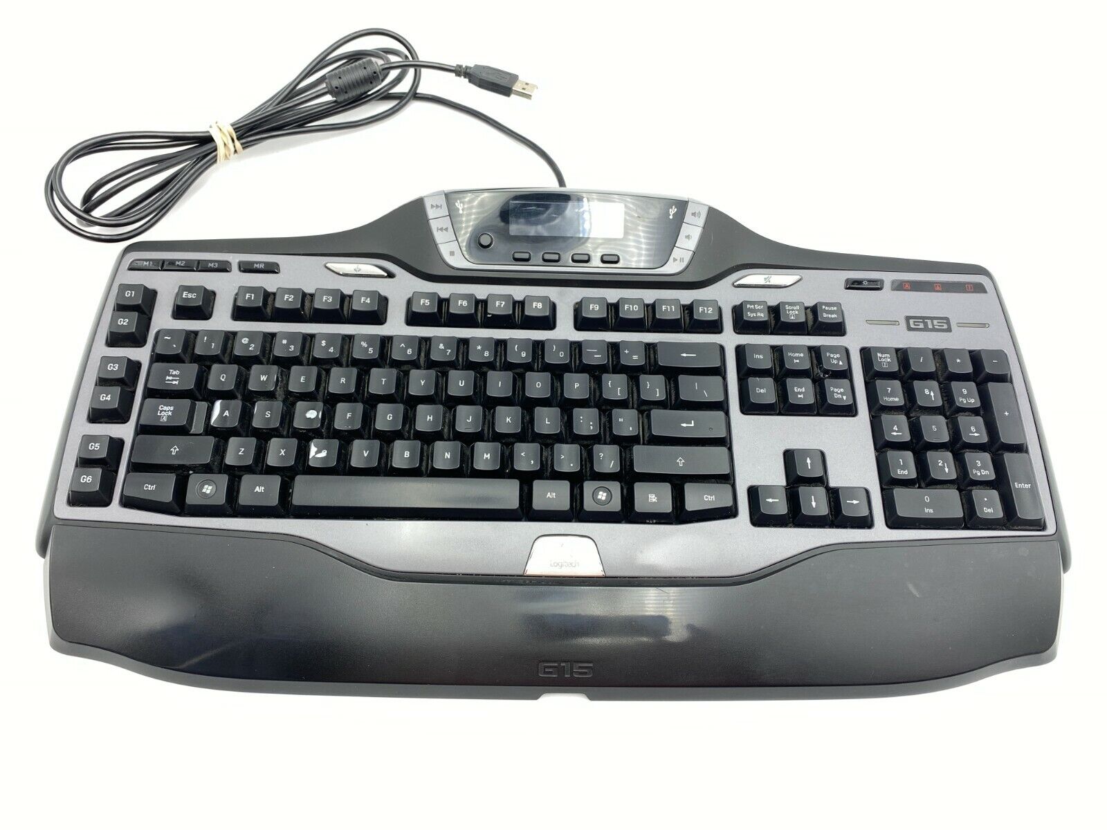 Logitech G15 Gaming Keyboard Backlit Keys Illuminated Screen Y-UW92 Working