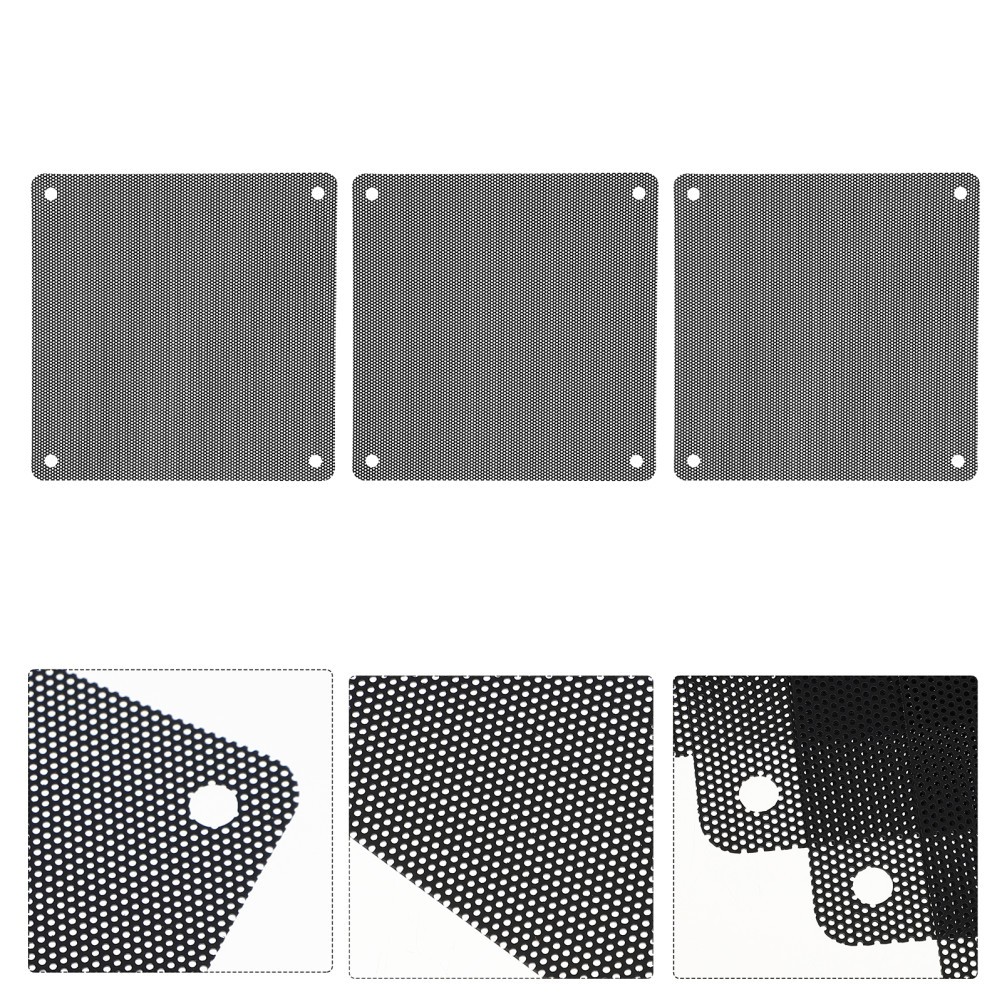 12Pcs Reusable Black PVC Fan-Proof Mesh for Computer Case Fans