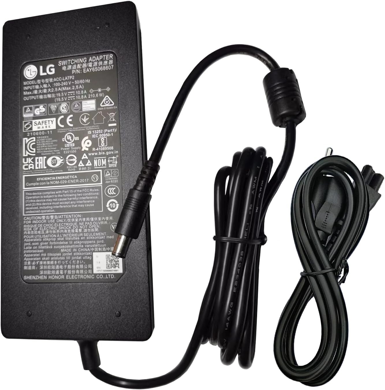 Genuine 19.5V AC Adapter For LG ‎32GS95UE 32GS95UE-B Monitor 32" Ultragear OLED