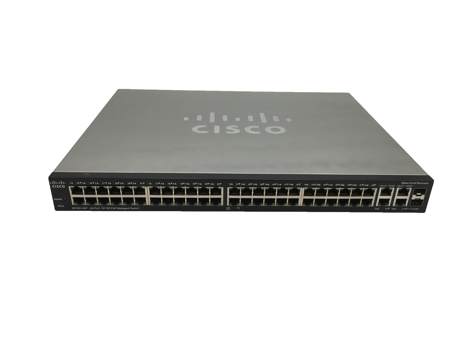 Cisco SRW248G4P SF300-48P Linksys 48 10/100  + 4 Gig Ports Webview PoE Switch