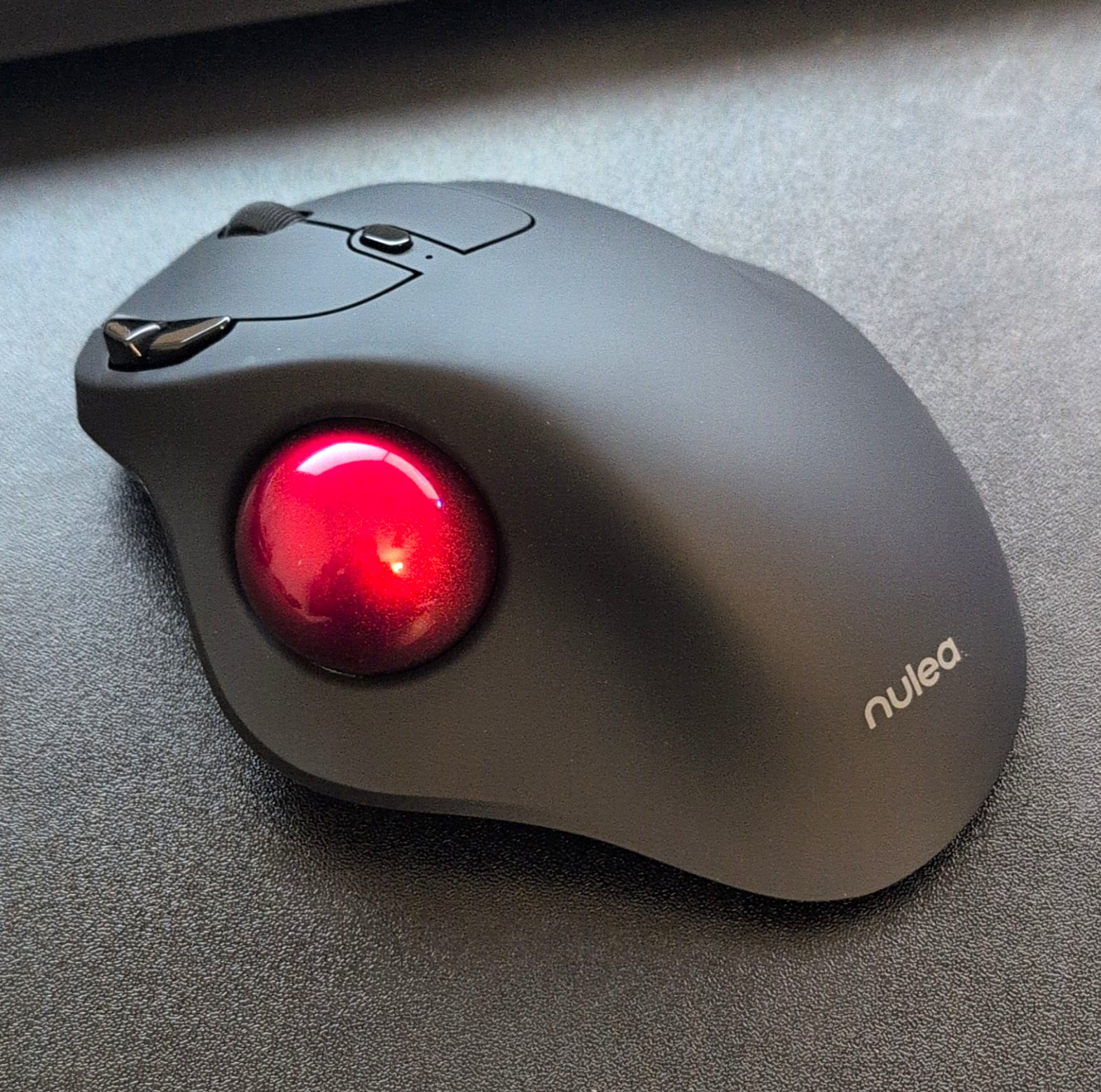 Nulea M501 Wireless Trackball Mouse Scroll Wheel Bluetooth USB Black/Red