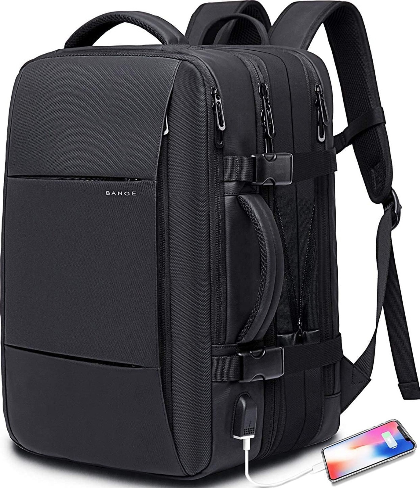 BANGE 35L Travel Backpacks,Weekender Expandable Carry-On Backpack for Airplan...
