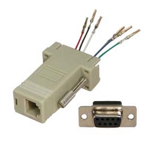 100pack  DB9pin Female~RJ12/RJ11 Jack Modular Adapter 6P6C 6wire Aux/Data/Phone