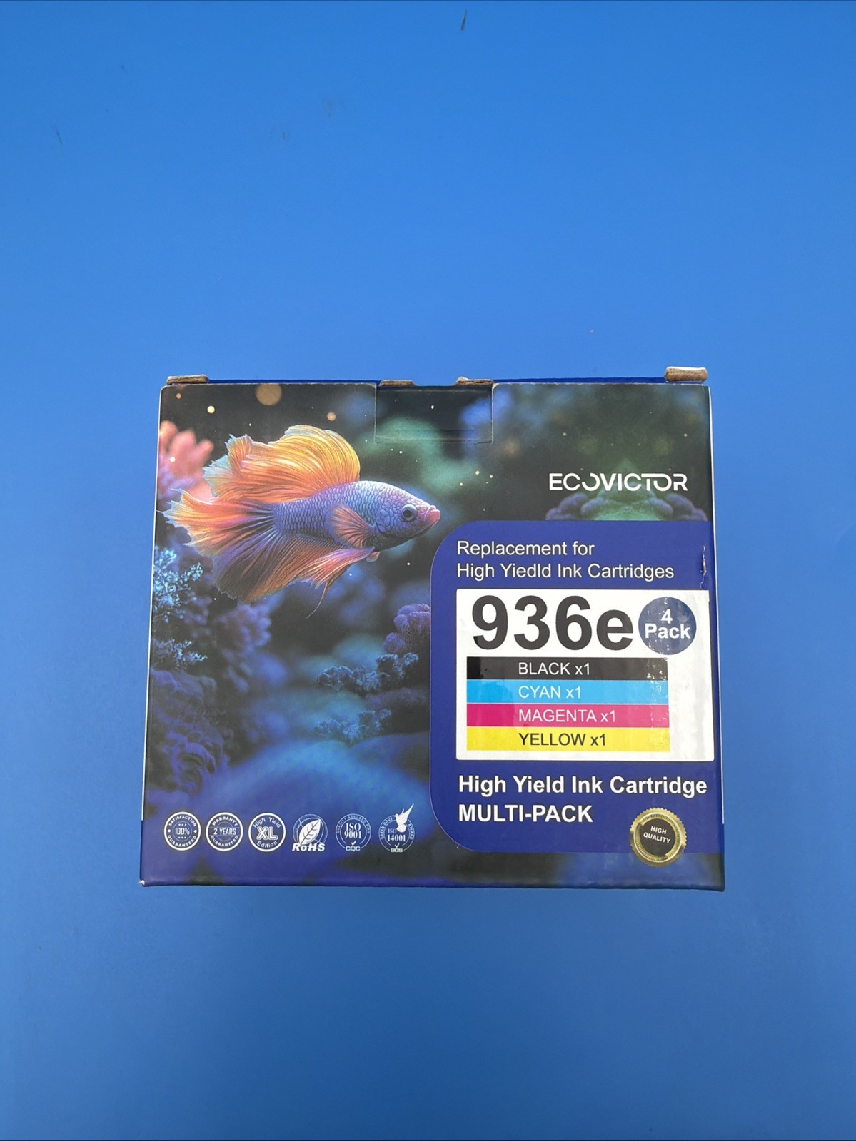 Ecovictor 923e Replacement Ink Cartridges Black x1, Cyan x1, Magenta x1, Yellow