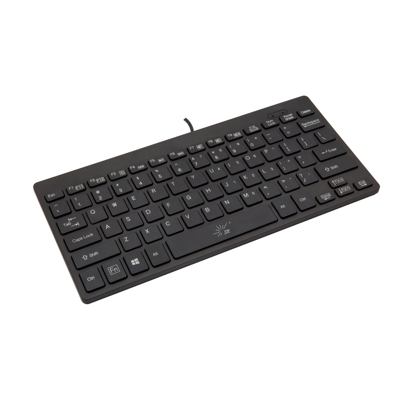 SR Mini Keyboard Wired Thin Light 78 Keys USB Multimedia 28*13*1.6cm,