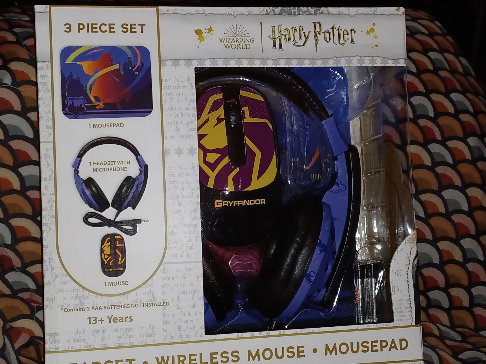 Harry Potter Headsets with Microphone, Wireless Mouse And mouse pad Tech Bundle