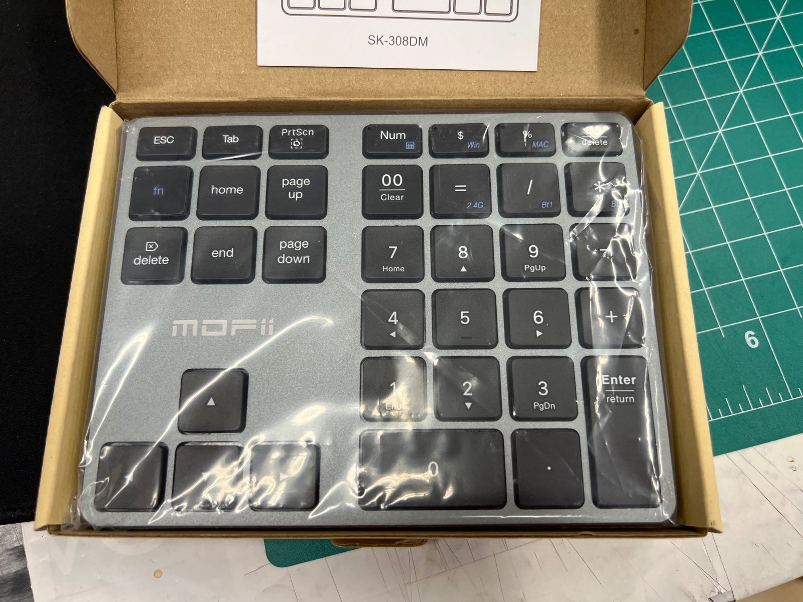 MOFII Number Pad - Bluetooth Gray Wireless Numeric Keypad 35 Keys (SK-308DM)