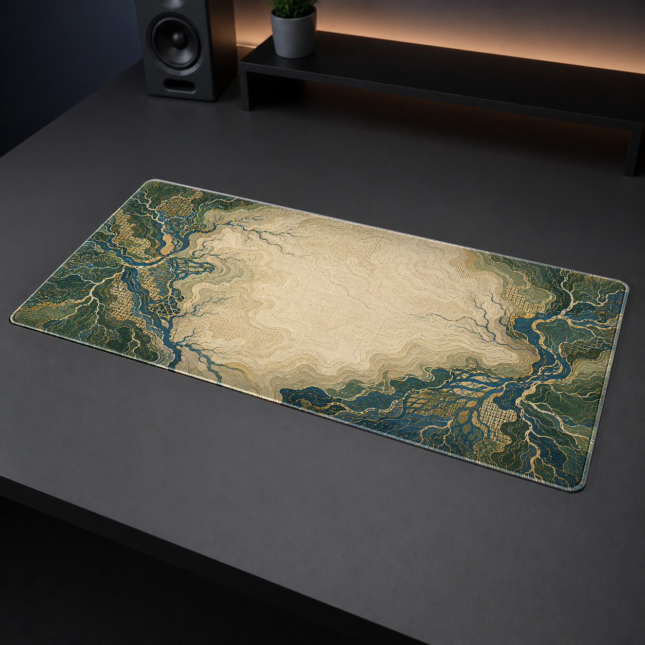 River Basin Contour Weave Topographic Desk Mat Mouse Pad 36x18