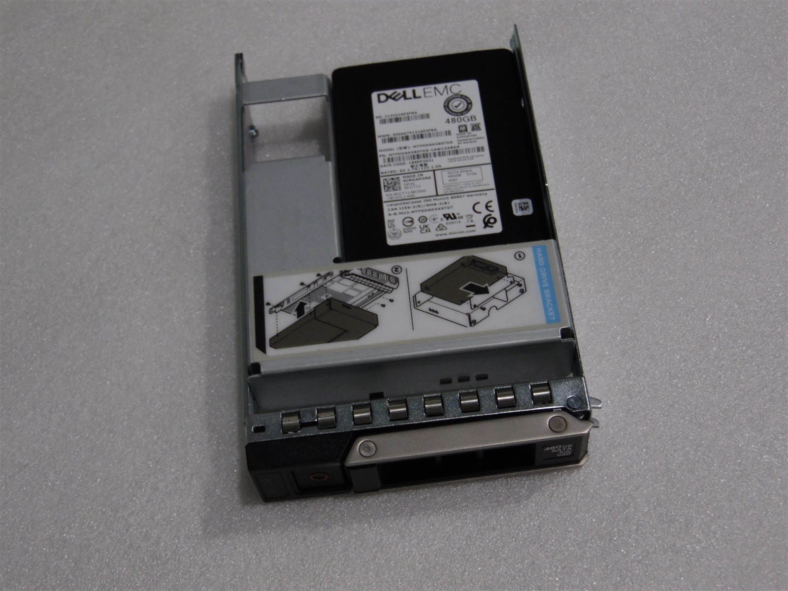 480GB 6G 512e DELL SSD SATA READ INTENSIVE 2.5" HDD R740 R750 R760 SERVER KCT7J
