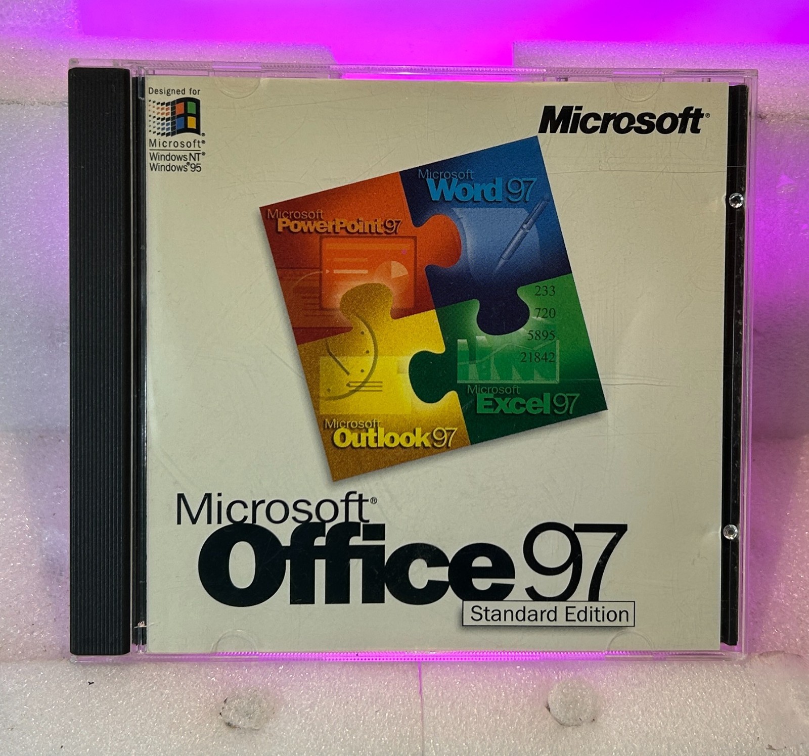 Microsoft Office 97 Standard Edition (CD) W/ Case & Key Code, Tested