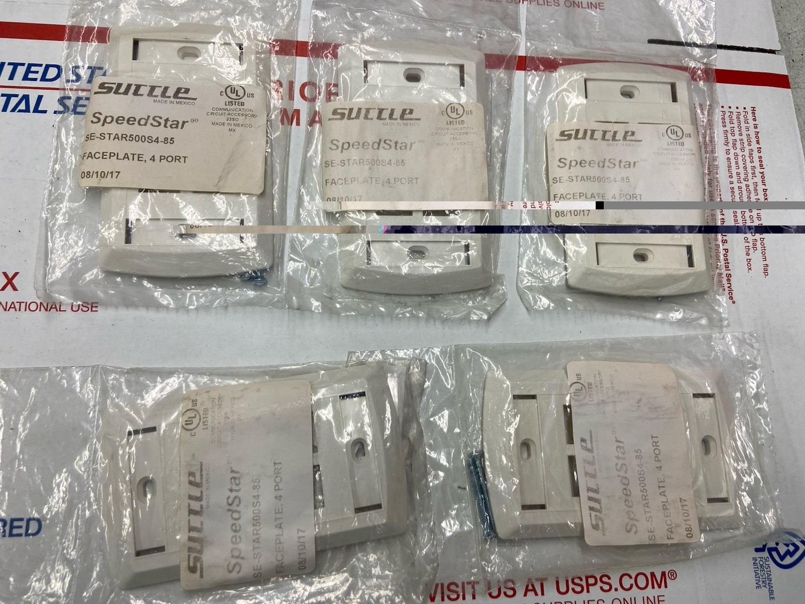 5 SUTTLE SPEEDSTAR SE-2-2504-85 PLATE SMOOTH 4 PORT WHITE
