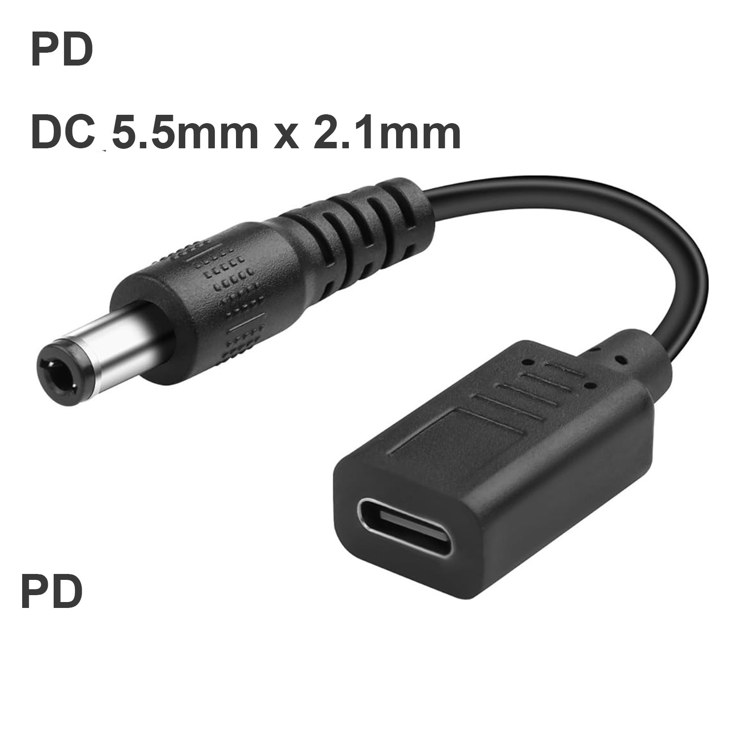 PD 100W USB C to DC 5.5 x 2.1mm Power Cable 20AWG Laptop Drill Battery Charging