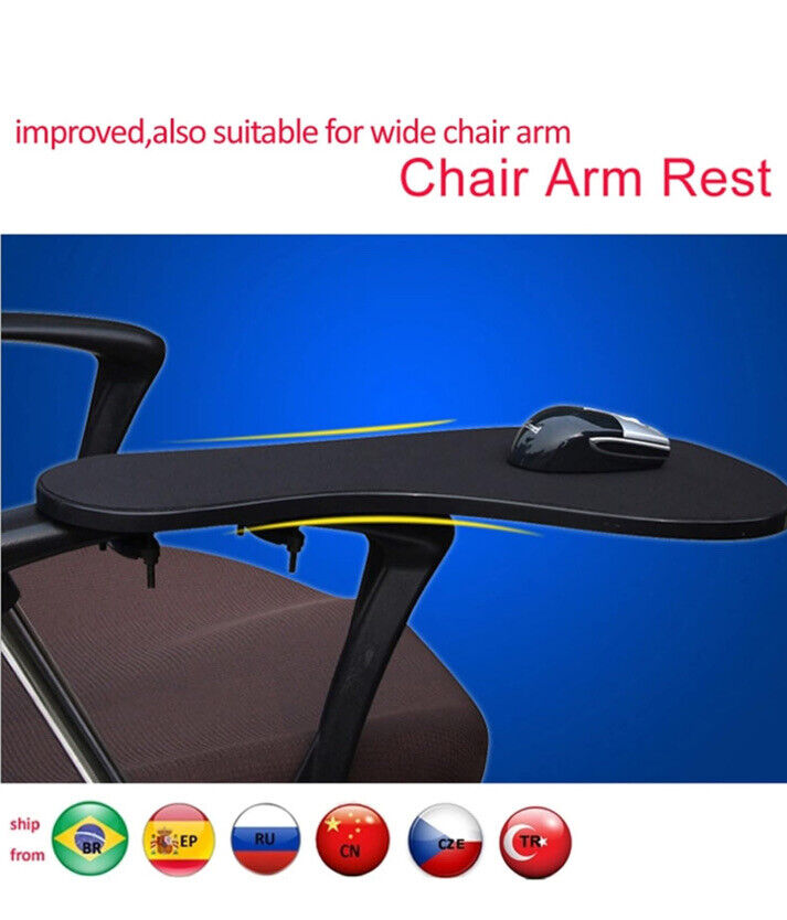 Chair Arm Mouse Pad Clamping Wrist Support Elbow Rest Non Slip Mat Accessories