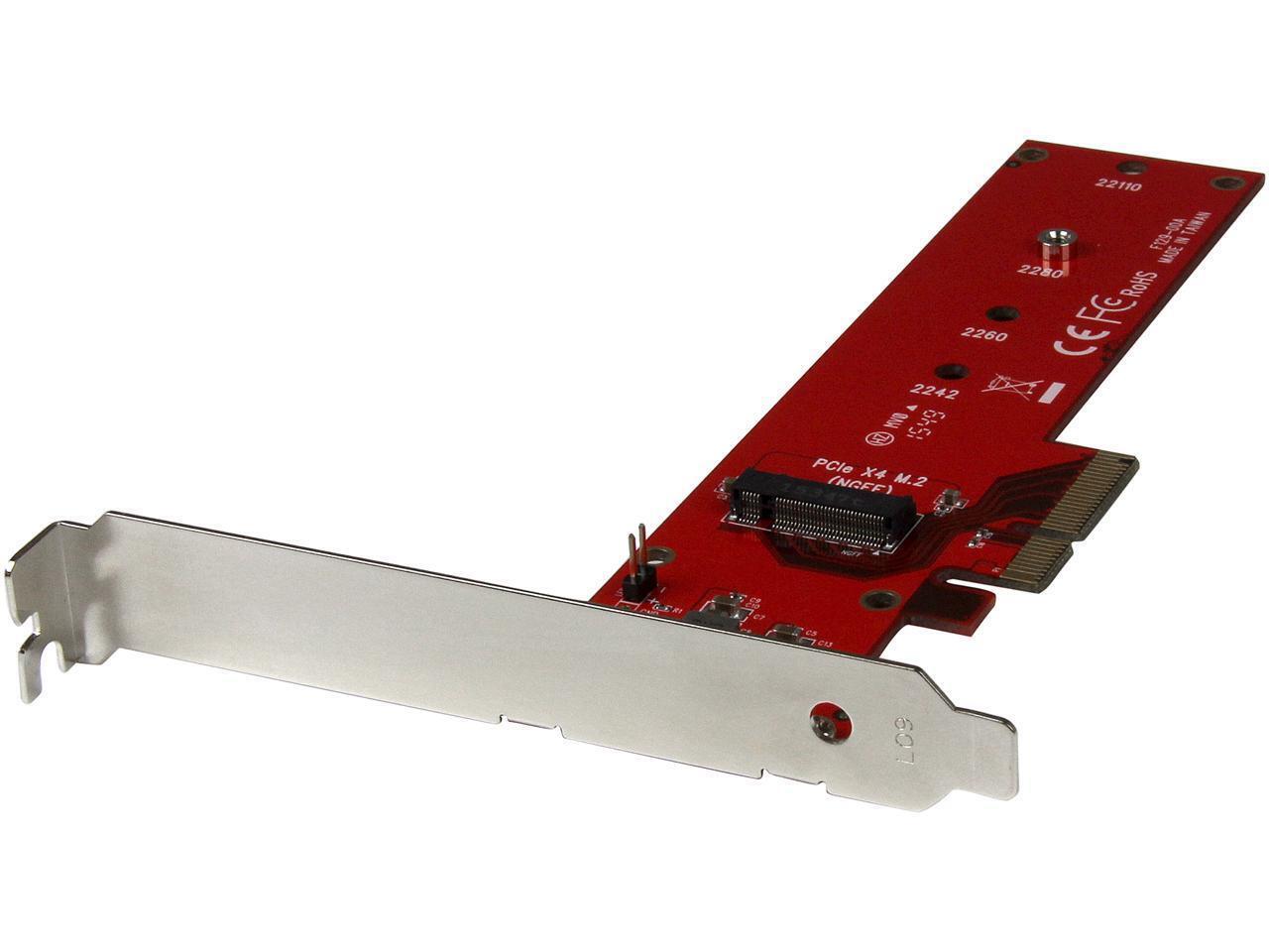 StarTech.com PEX4M2E1 M.2 Adapter - x4 PCIe 3.0 NVMe - Low Profile and Full
