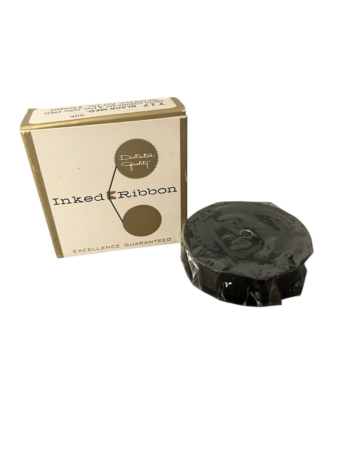 Vintage T17 Silk Black Med Ink Ribbon Smith-Corona Models (Post 1963) NEW SEALED