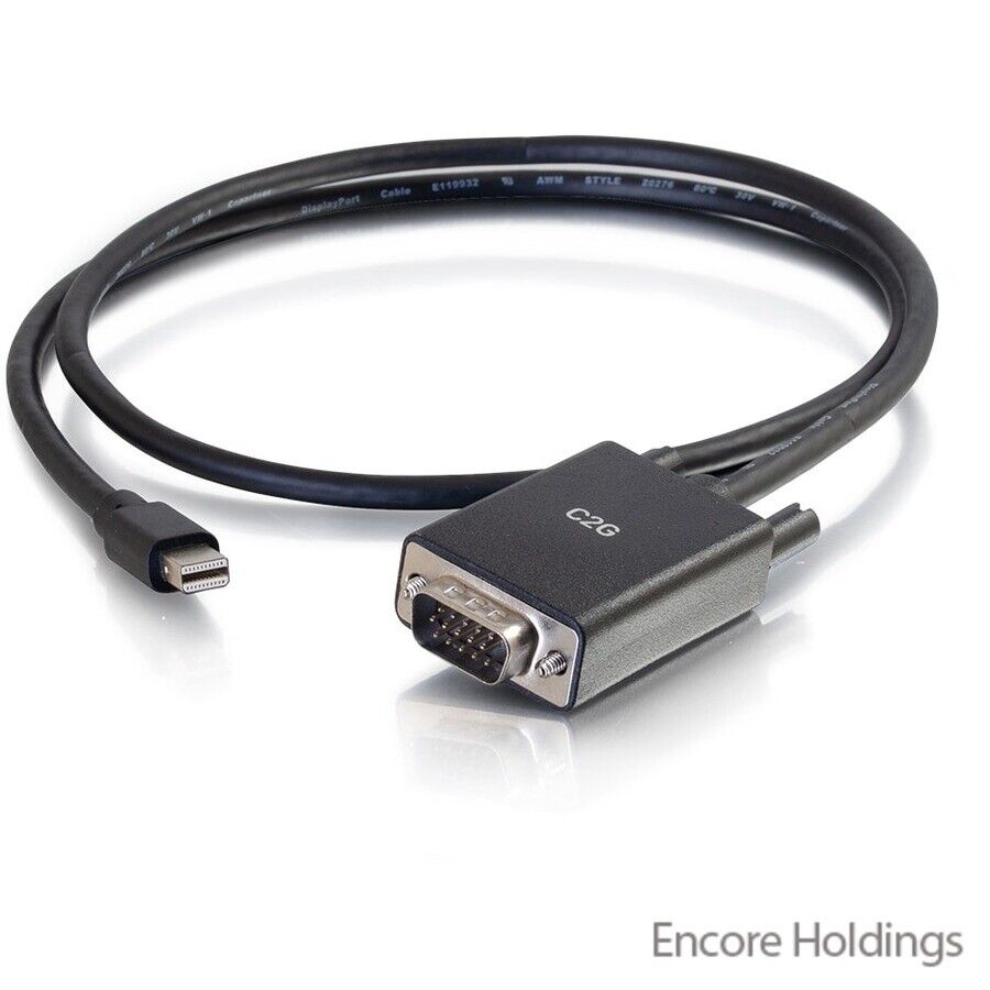 C2G 3ft Mini DisplayPort to VGA Adapter Cable Black - 3 ft Mini 757120546764