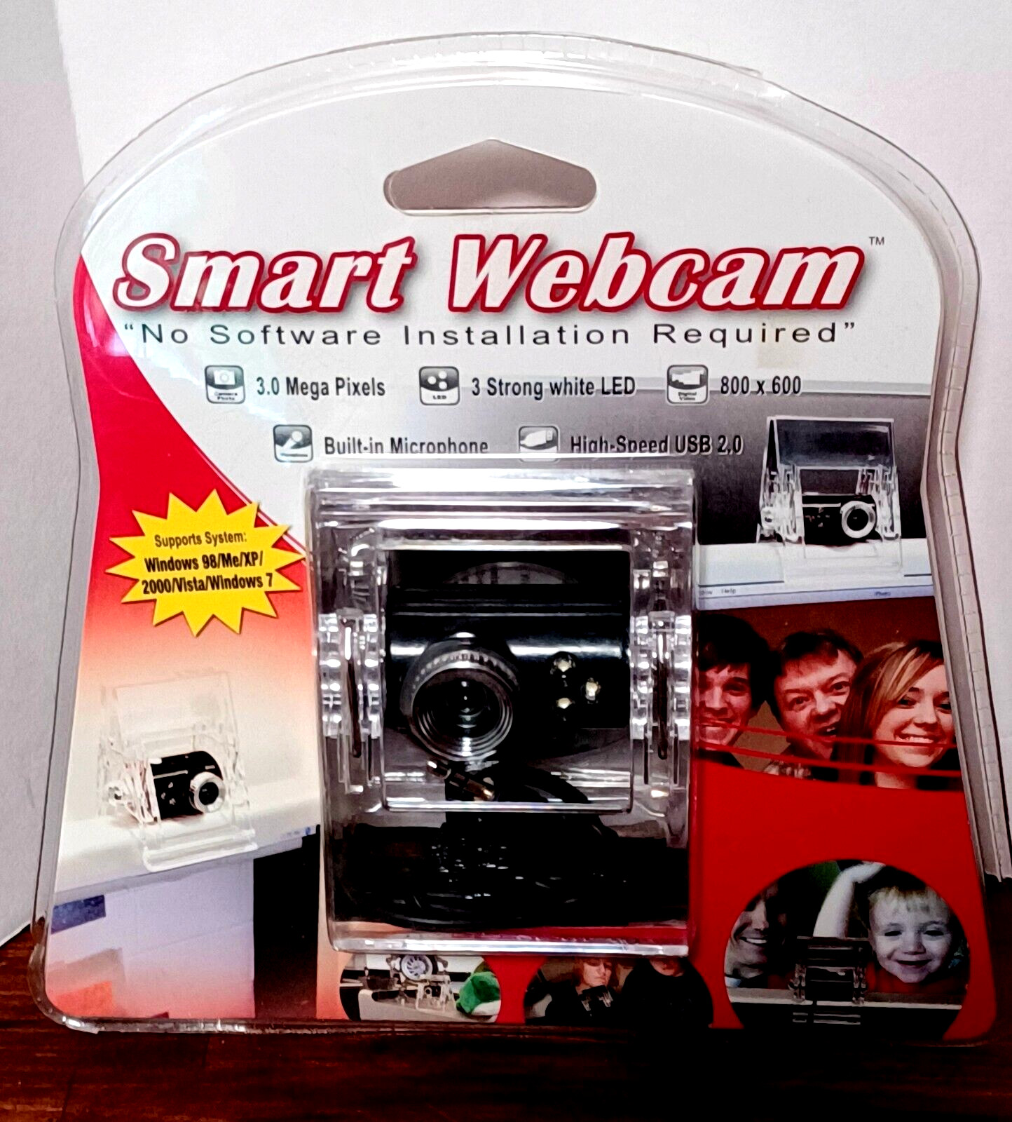 Next Products USB 2.0 Smart Webcam with 3 LEDs Built-in Microphone 3 MP