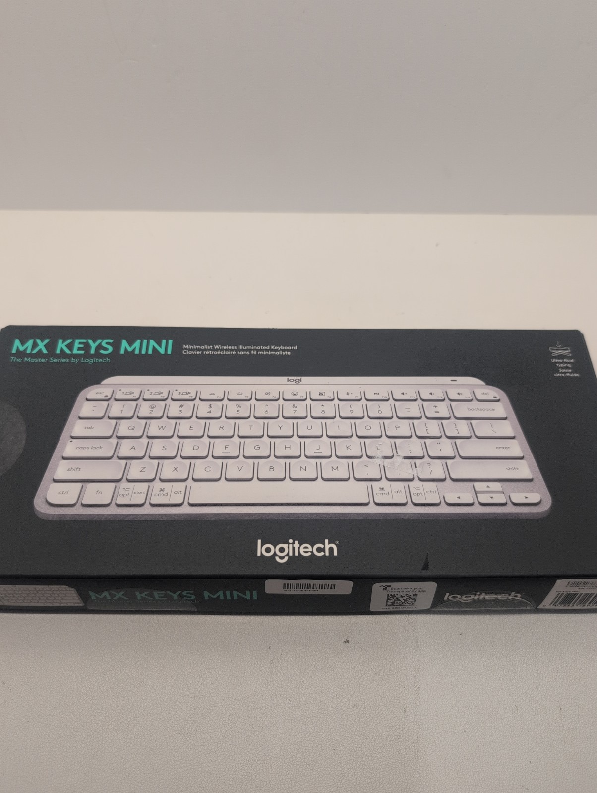 Logitech MX Keys Mini Minimalist Wireless Illuminated Keyboard - White -OPEN BOX
