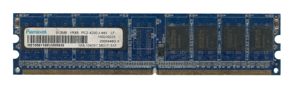 RAMAXEL 512MB DDR2 PC2-4200U 533MHz 1Rx8 RML1040EG38D6F-533 Non-ECC