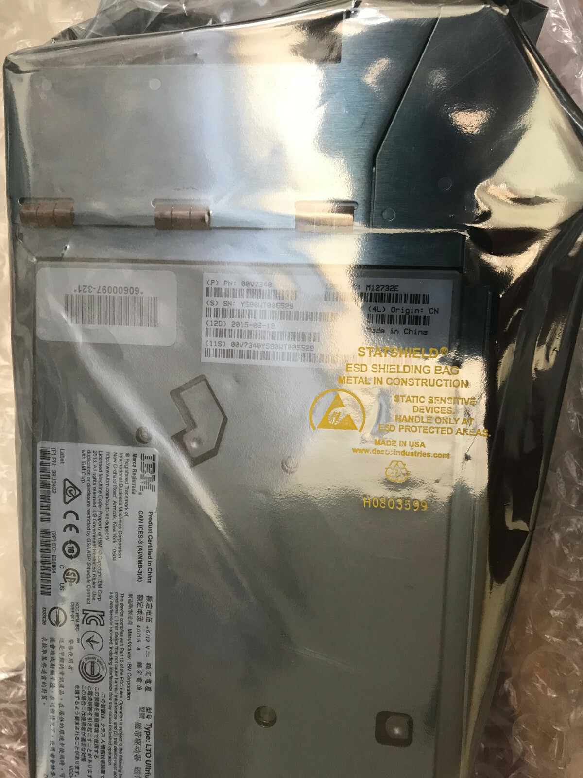 OVERLAND DATA 00V7340 LTO5 FH SAS  FOR NEO-E 60600097-221 60600097-321 LTO-5