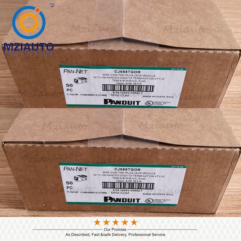 100PCS Network Jack Module Orange For Panduit CJ688TGOR GigaTX Cat6 MiniCom RJ45