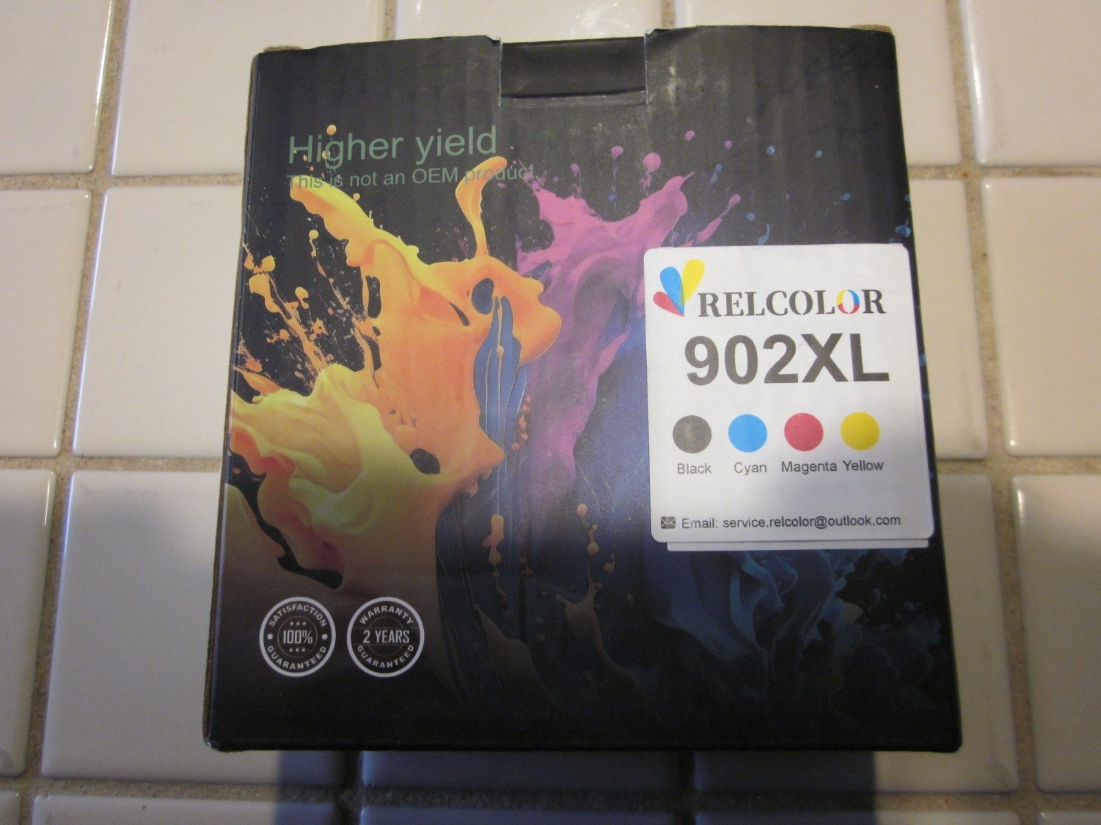 Relcolor 902XL Ink Cartridge Compatible for HP 902 XL Ink Cartridges, 5 Comb