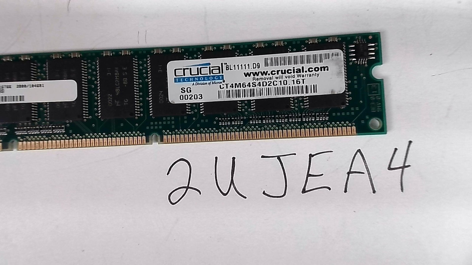 Crucial 32MB SD-RAM 168-pin PC-66 non-ECC CL2 Memory Module