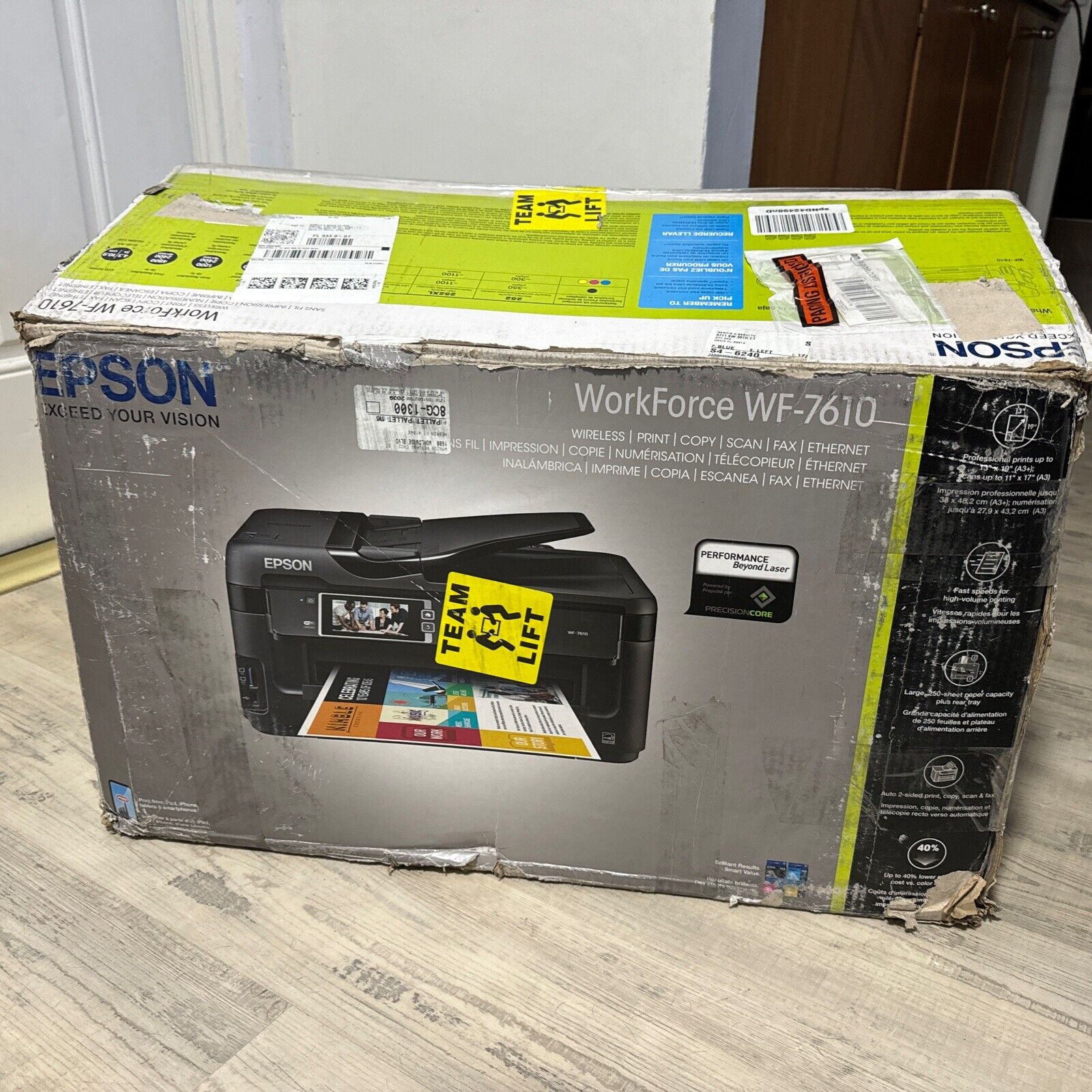 Epson WF-7610 All-In-One Inkjet Printer--OPEN BOX--