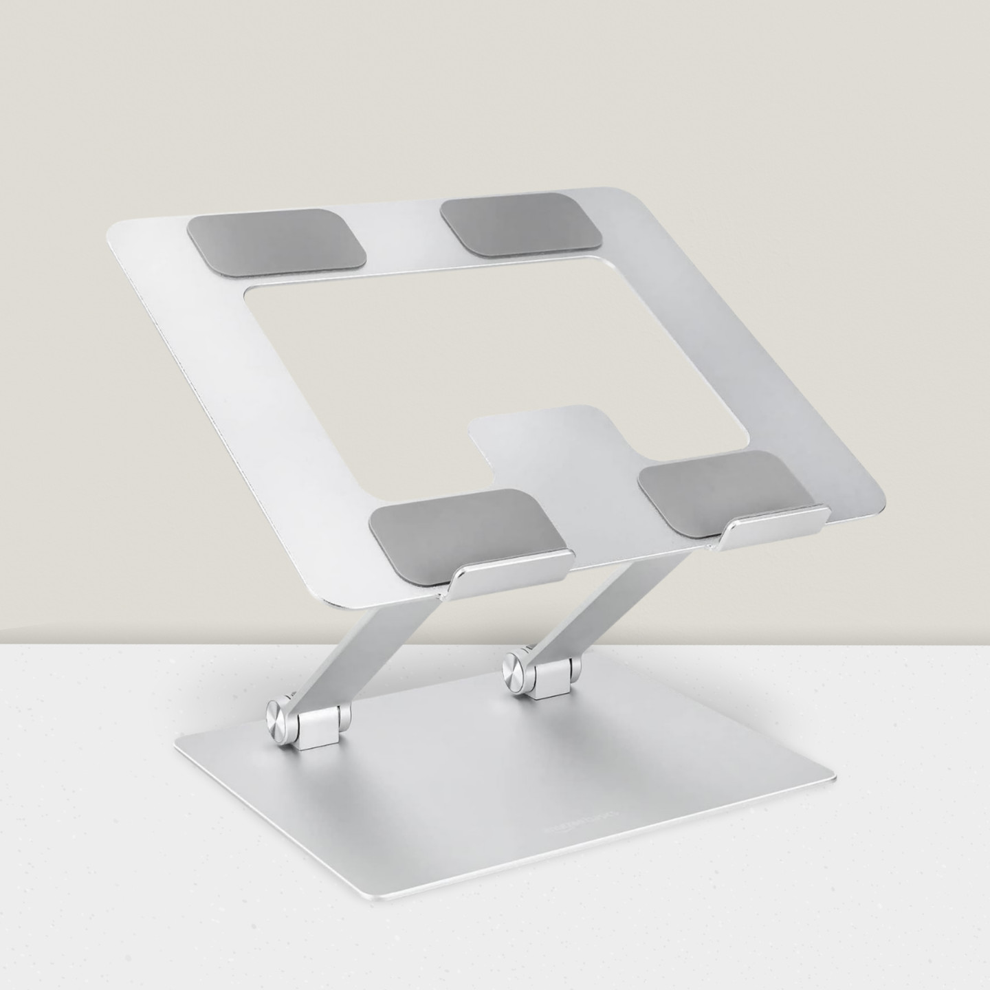Ergonomic Foldable Laptop Stand Adjustable Riser Fits Laptops up to 17.3" Silver